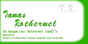 tamas rothermel business card